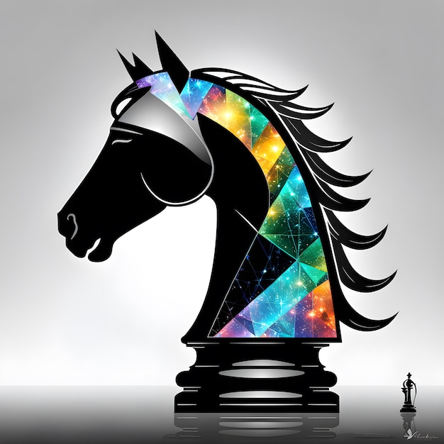 Photo imagine a sleek and majestic knight chess piece crafted with intricate detail and power reimagined