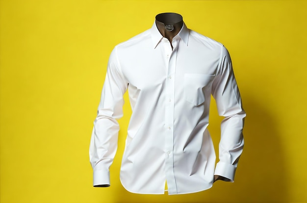 An immaculate full shirt mockup with a pristine white cloth
