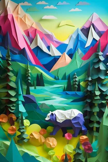 Immerse Yourself in 3D Origami of the Great Bear Rainforest Canada