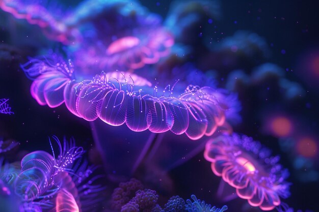 写真 バイオリュミネッセンス (bioluminescence) の美しさに身を沈ませる