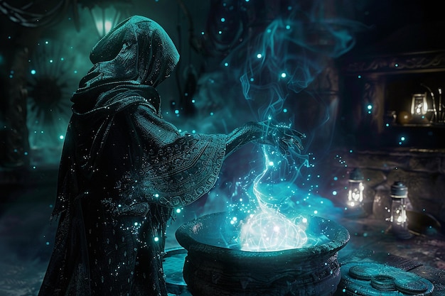 Photo immerse yourself in the magical arts as a sorcerer generative ai