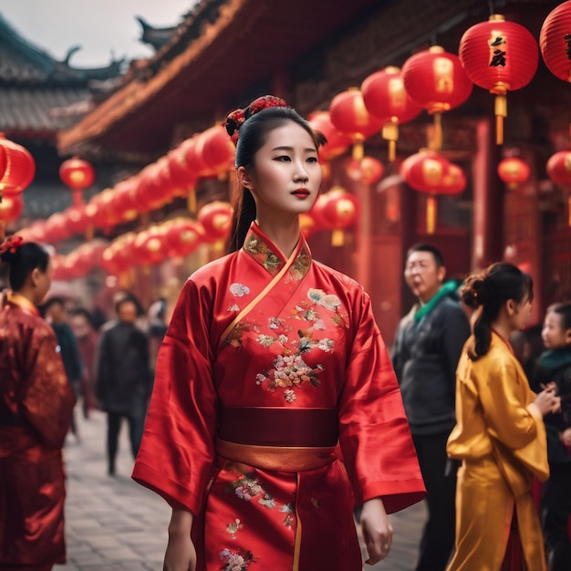 Immerse yourself in the rich culture and customs of Chinese New Year with a diverse range of visually descriptive prompts that showcase the beauty of this celebration