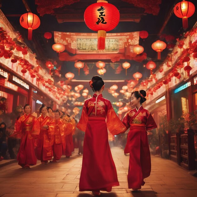 Immerse yourself in the rich culture and customs of Chinese New Year with a diverse range of visually descriptive prompts that showcase the beauty of this celebration