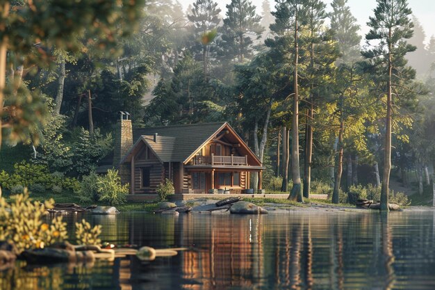 Foto immergiti nella tranquillità della natura con l'ai generativa