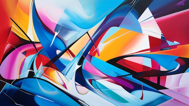 Immerse yourself in the world of business through this captivating abstract painting combines vibrant colors intricate shapes and dynamic brushstrokes to depict the business landscape