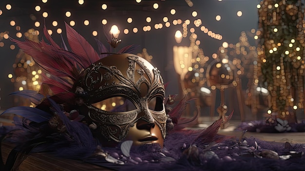 Immerse yourself in a world of elegance and intrigue at our masquerade ballroom Generated by AI