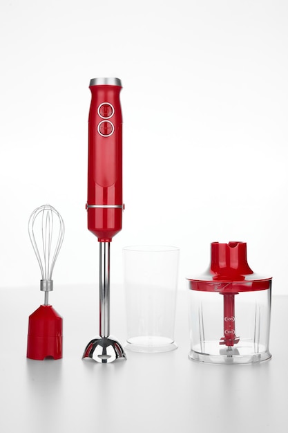 Photo immersion blender set with attachments