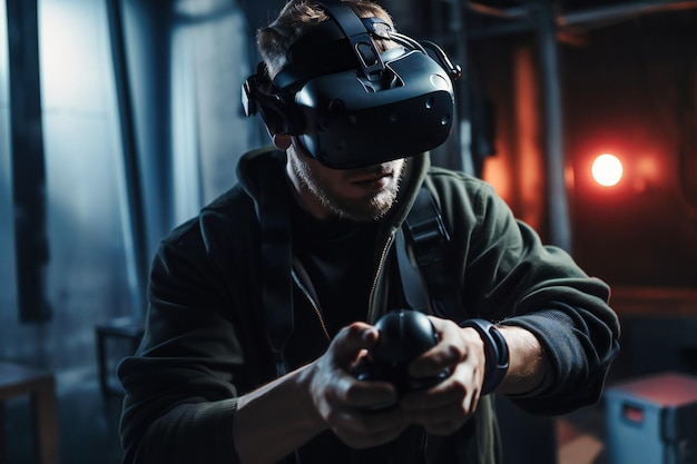 Premium Photo  Immersive 3d environments haptic feedback suits and realistic motion tracking 