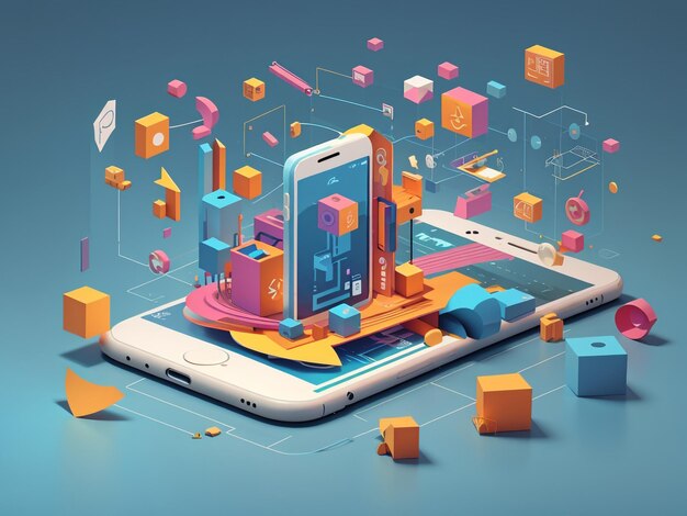 Immersive 3D Mobile Application Development Concept