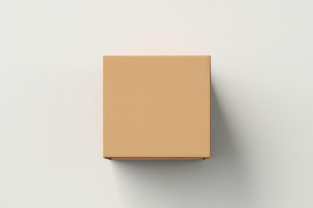 Foto render 3d coinvolgente una catturante scatola di cartone posizionata su un tavolo bianco rapporto di aspetto 32