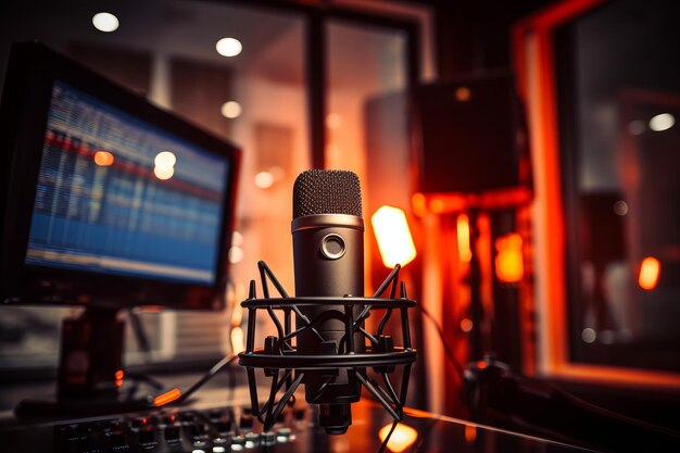 Immersive Audio Experience Unveiling the Studio Lights and Mon 01179 02 Recording Microphone