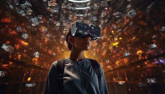 Immersive augmented reality experience with greebles enriching the digital overlays