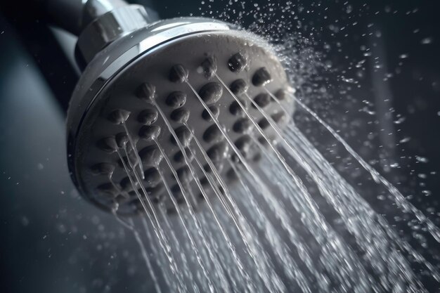 Immersive macro photography unveils a mesmerizing safety shower head