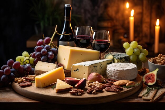 Immersive photography for a delicious experience of the aromas and rich flavors of wine and cheese