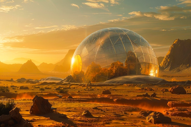 Immersive UHD Mars Biodome A Realistic Vision of Life on the Red Planet