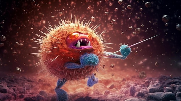 Immune system biomedical illustration 3D Art Model