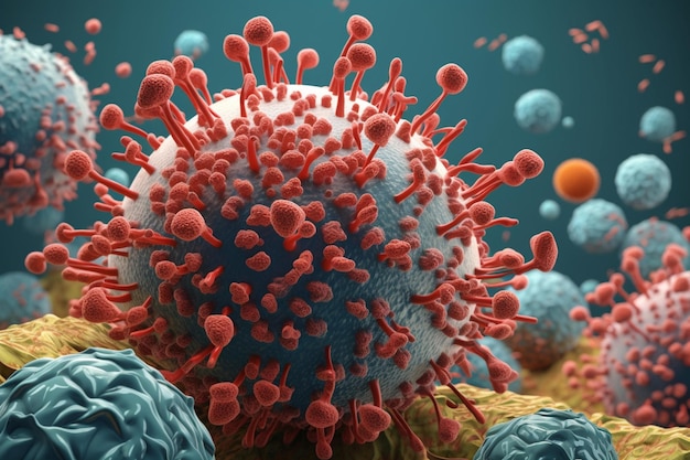Биомедицинская иллюстрация иммунной системы 3D Art Model