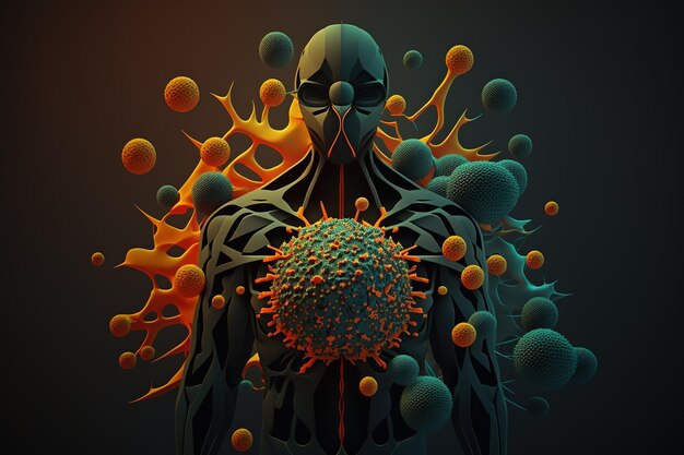 Immune system A complex network of organs cells and proteins that defends the body against infection whilst protecting the body39s own cells Virus healthy medical bacteria Generative AI