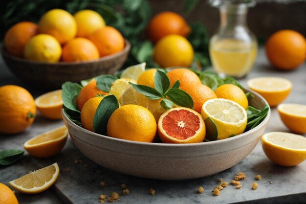 Immunity boosting food for healthy lifestyle with citrus ar c