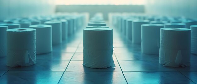 Impact of Coronavirus Crisis on Supply Chain Causes Toilet Paper Shortages Concept Coronavirus Crisis Supply Chain Disruption Toilet Paper Shortages