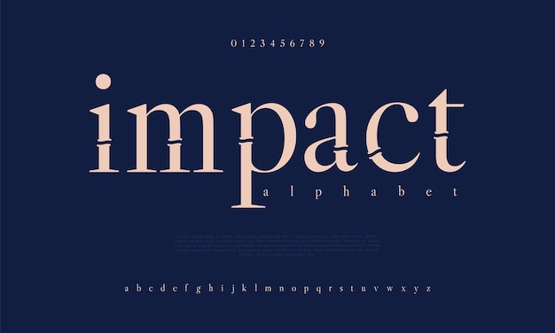 Impact creatief modern stedelijk alfabet lettertype Digitale abstracte moslim futuristische modesport minimaal