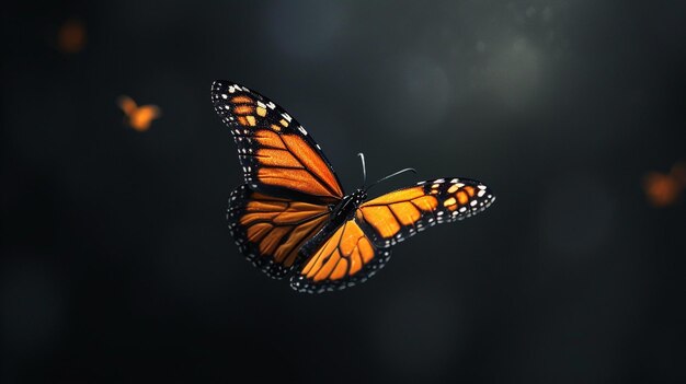 An impactful photograph of a butterfly in midflight