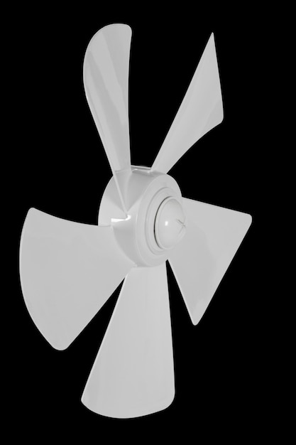 Photo impeller fan isolated on a black background