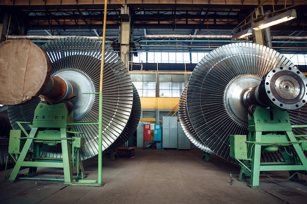 Impellers with vanes on turbine factory