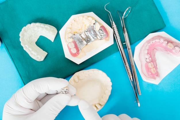 Implant and prosthodontic model.