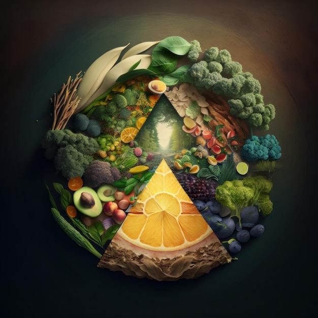Foto l'importanza di frutta e verdura fresca