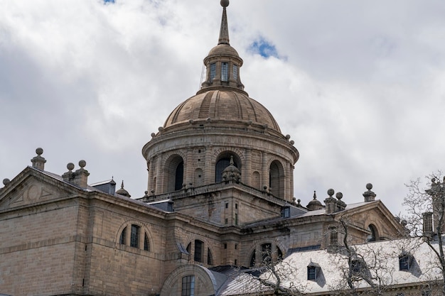 Imposing Dome of the Escorial Monastery Madrid