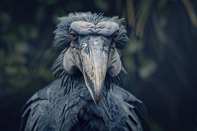 Photo an imposing portrait of the magnificent shoebill bird