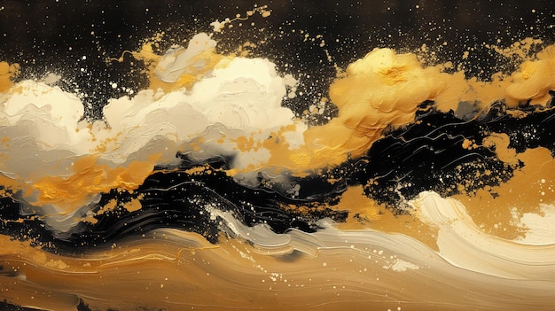 Impressionisme techniek Muur poster print sjabloon Abstracte schilderkunst Hand getekend door droge penseel van verf achtergrond textuur Olieverf stijl generatieve AI