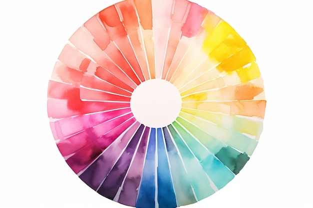 Impressionist Color Symphony Artistic Color Wheel or Palette Generative AI