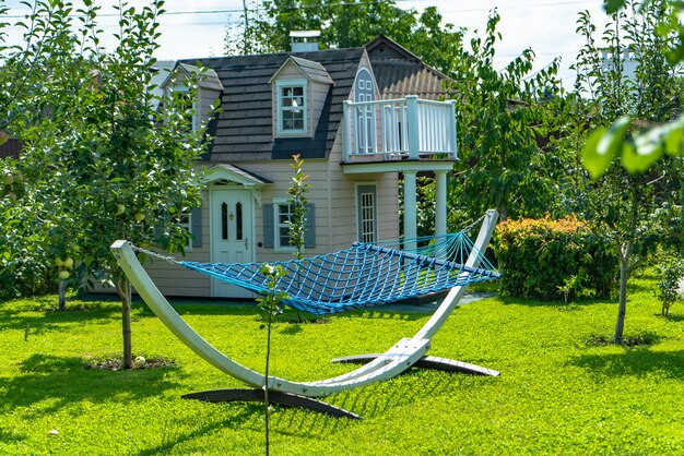 impressive backyard landscape design with cozy patio area