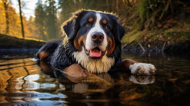 Impressive Bernese Mountain Dog Captured in Stunning Composition