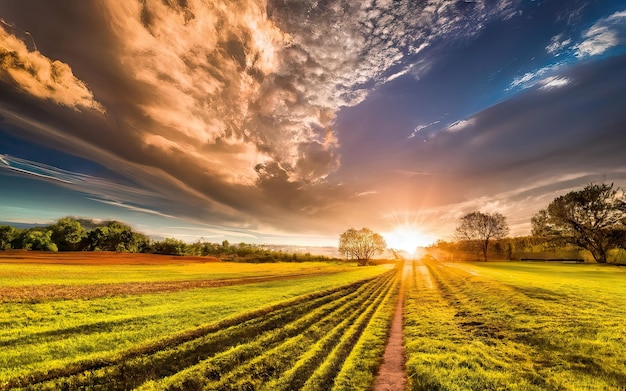 Impressionante paesaggio del pianeta terra