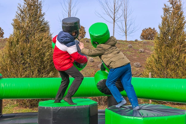 Impromptu wrestling of young men at the Maslenitsa festival