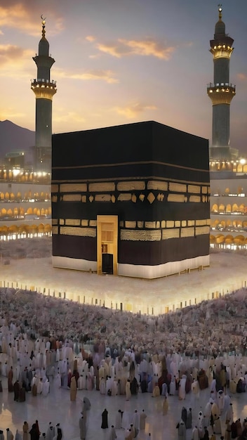 in de Kaaba al masjid haram concept van de islamitische