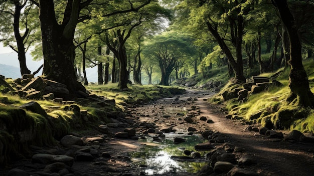 in de natuur in het bos