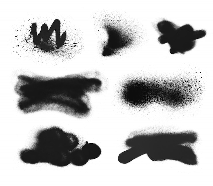 Foto in de vrije hand eenvoudige verf graffiti textuur. inkt element grunge