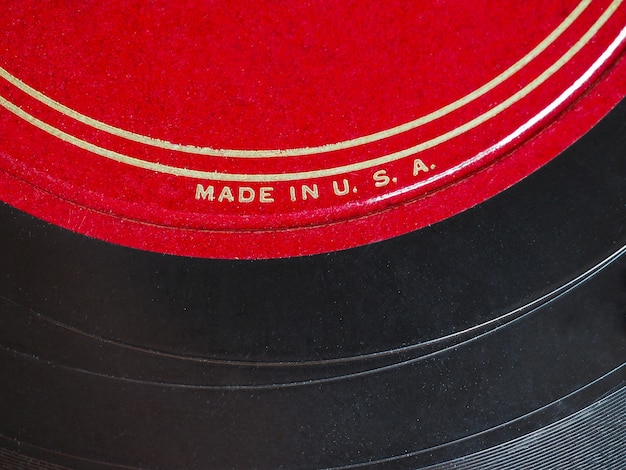 In de VS gemaakte vinylplaat