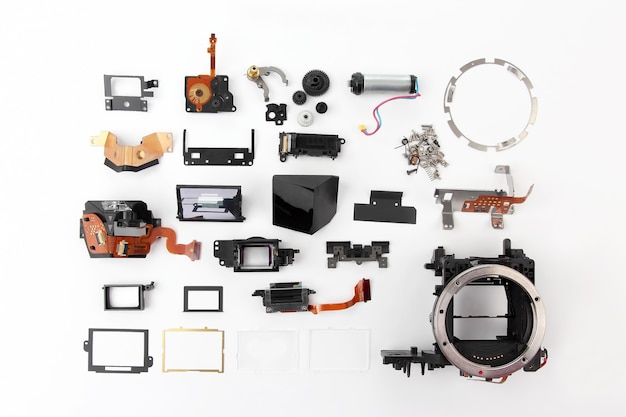 In detail onderzocht de elektronische sluiter digitale camera