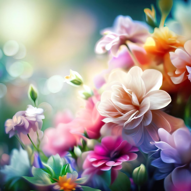In deze kleurrijke afbeelding wordt een kleurrijke bloem weergegeven.