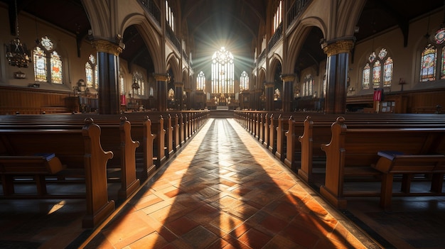 In een kerk.