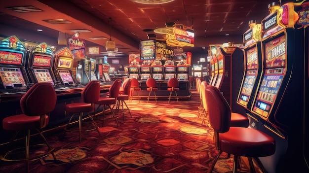 In het casino zijn talloze gokautomaten
