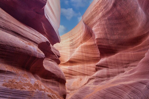 Foto in het lower antelope canyon navajo-reservaat nabij de stad pagearizona, vs