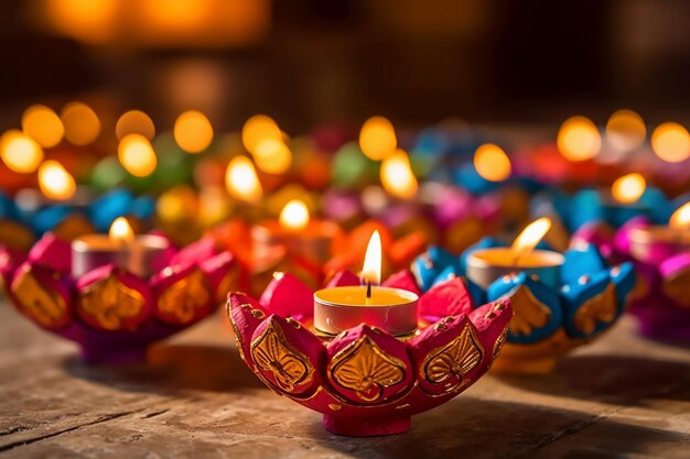 In India wordt een diwali-festival gevierd.