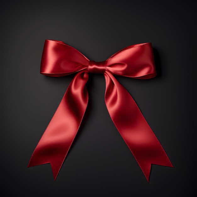 Инаугурационный галстук в красном блестящем цвете на черном фоне