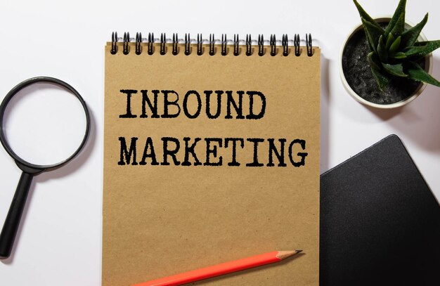 Photo inbound marketing text write on wall concept